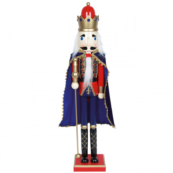 Nussknacker König XXL 92cm, blau-rot