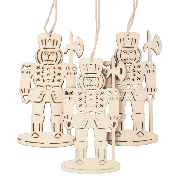 Anhänger Soldat, Holz, 3er Set