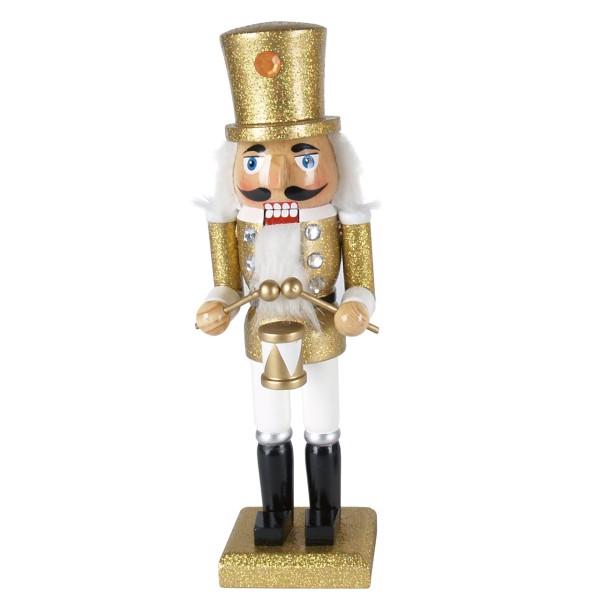 Nussknacker Trommler 25cm, gold