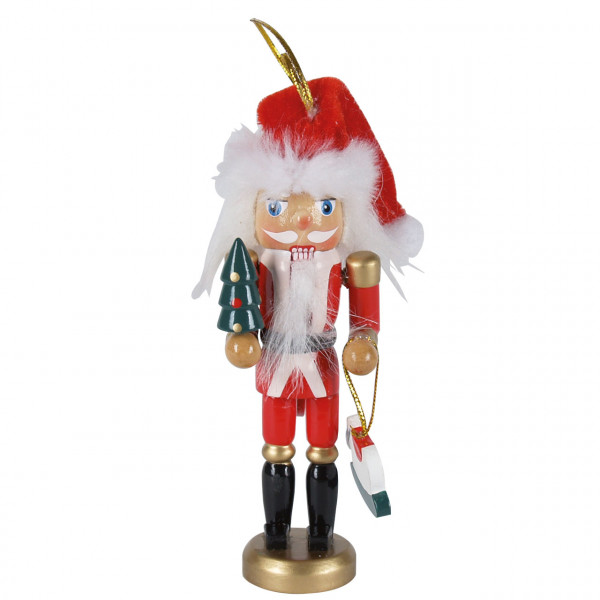 Nussknacker mit Aufhänger Weihnachtsmann 12cm