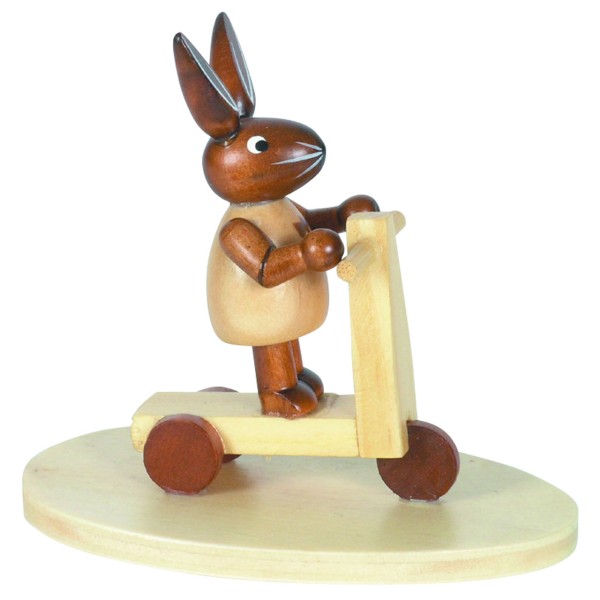 Deko-Figur Hase auf Kinderroller
