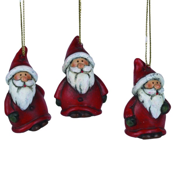 Anhänger WEIHNACHTSMANN, 3 Stück