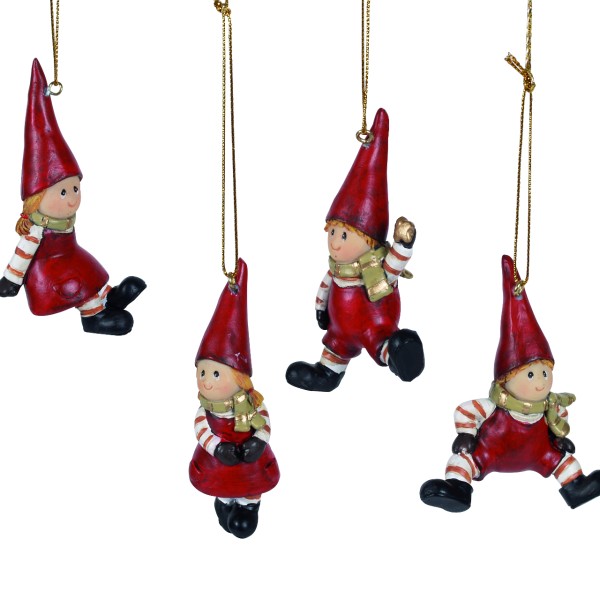 Anhänger Weihnachtskinder, 4 Stück