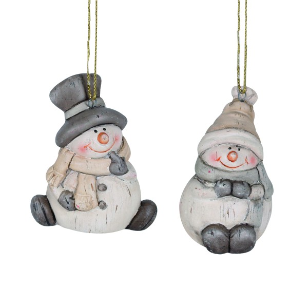 Anhänger Schneemann, 2 Stück