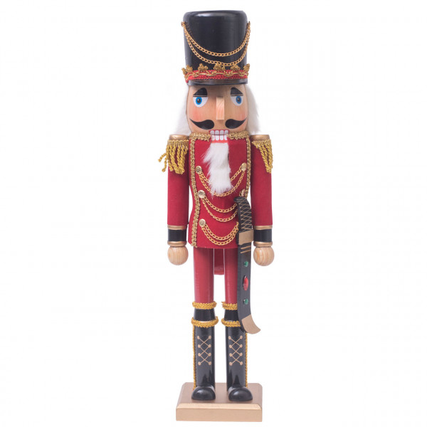 Nussknacker König XL 50cm, bordeaux