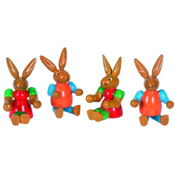 Deko-Figur Häschen sitzend, 4er set
